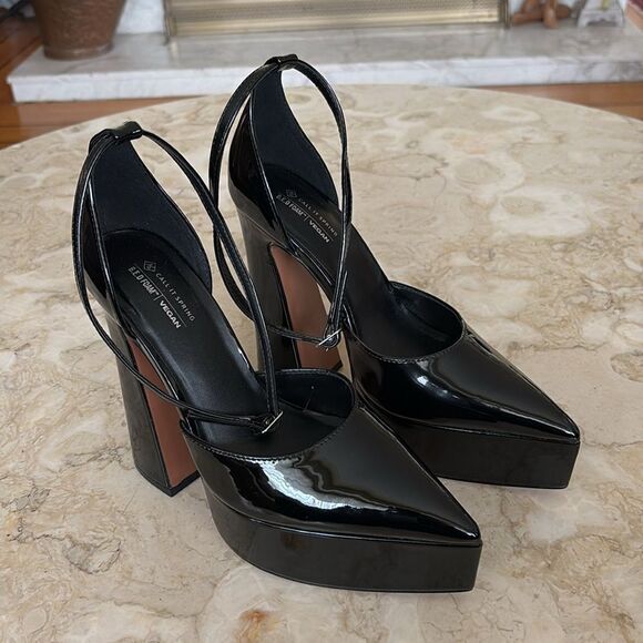 Call It Spring Rebelle Platform 5.5” High Heels 1.5” Platform Vegan Leather - Picture 3 of 16